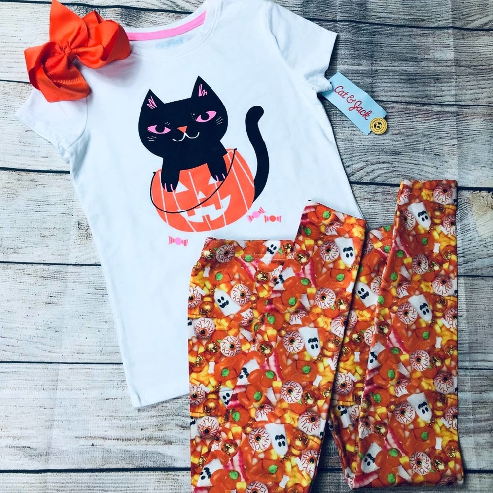 Copelli Kids sz S Halloween Leggings+Tee